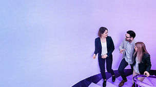 colleagues talking