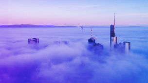 Skyscrapers in the clouds