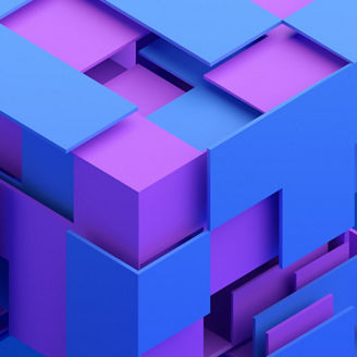 Blue-purple cube