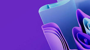 Purple and blue ribbons
