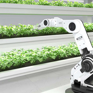Robot plotting plants