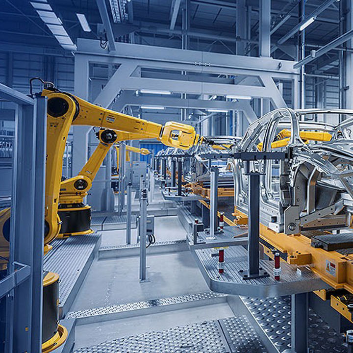 Roboter beim Auto bauen
