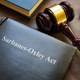 Sarbanes-Oxley act book on the table