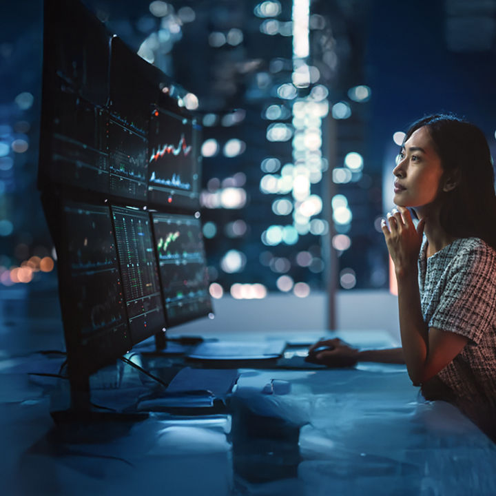 woman working