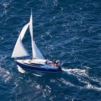 Sailboat from above