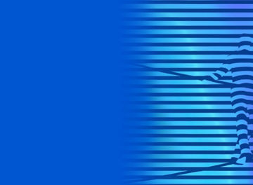 Seiltänzer vor gestreiften Hintergrund