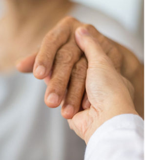 Hand held by seniors