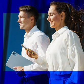 blue abstract banner