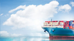 Logistics and transportation of International Container Cargo ship in the ocean, Nautical Vessel