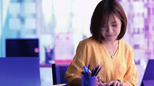 woman working