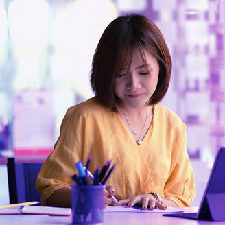 woman working