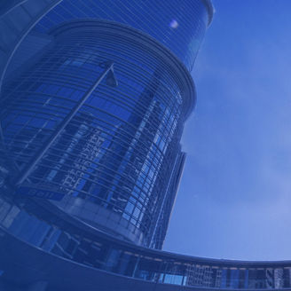 Shot of skyscrapers from below banner