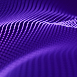 Abstract wave background with many glowing particles. Musical wave. Digital network background. 3D rendering.