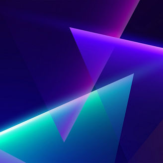 Empty background scene. Dark street reflection on the wet pavement. Ray neon light in the dark, neon figures, smoke. Abstract neon background. Blue, purple. geometric background. Stage laser show.