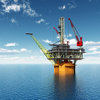 Oil Platform Computer generated 3D illustration