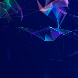 Polygonal background with dots and lines. Network connection structure. Science and technology. 3d rendering