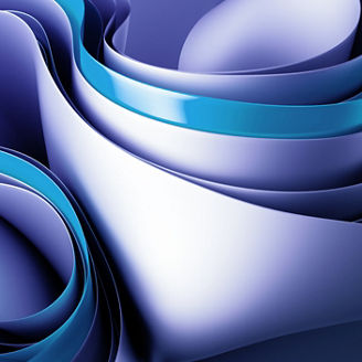 3d render, abstract background with folded textile ruffle, violet blue cloth macro, wavy fashion wallpaper