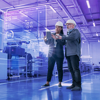 man and  woman talking