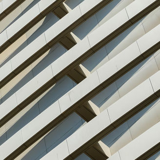 Architecture elements of a modern building in Saudi Arabia