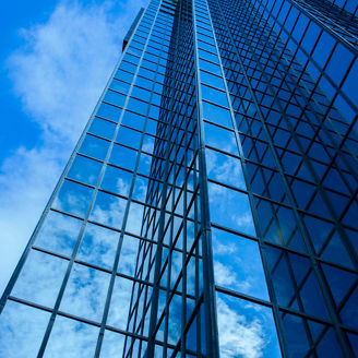 high rise building in office area