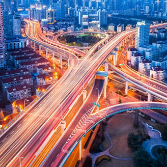 overpass closeup on city road junction at night in shanghai; Shutterstock ID 294702713; purchase_order: 