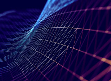 Abstract background of technology and science. Mesh or net with lines and geometric shapes detail.3d illustration