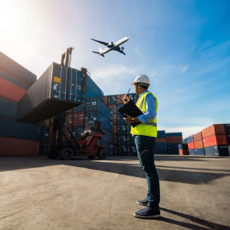 Foreman control loading Containers box to truck for Logistic Import Export Background, Business logistic concept, import and export concept; Shutterstock ID 768607153; purchase_order: 