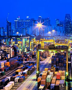 Singapore PSA cargo container handling facility
