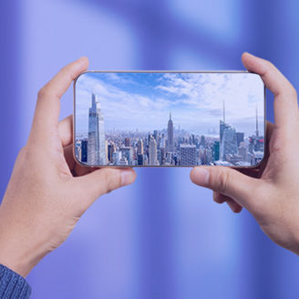 Skyline image on smartphone