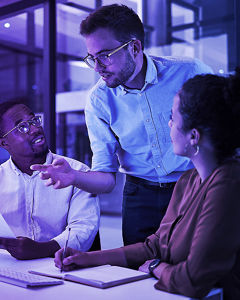 Colleagues in discussion