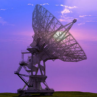 Space radar at dusk