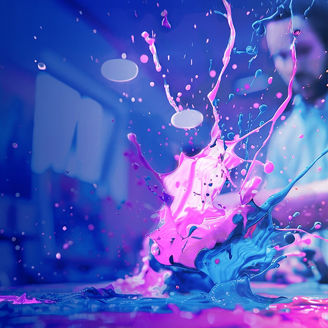 Splash of Purple ink