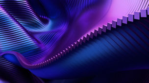 Standing blue and purple waves abstract