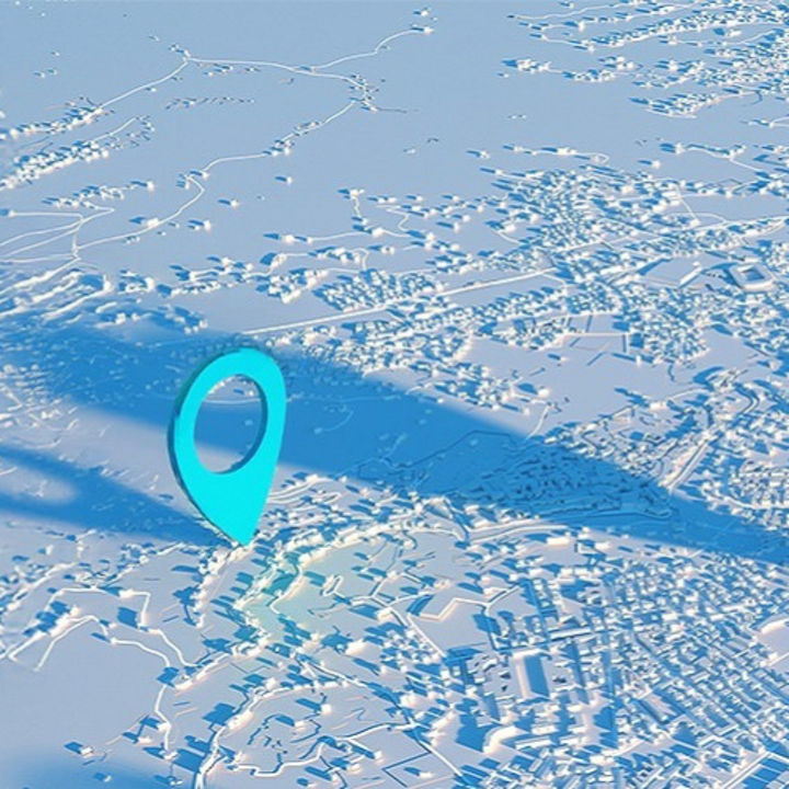 Standortmarkierungen am Schnee