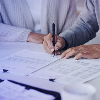 Person signing document