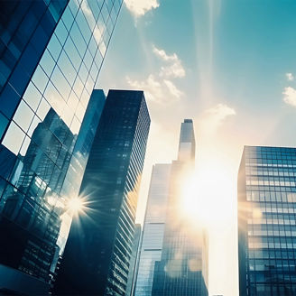 sunlight-behind-skyscrapers