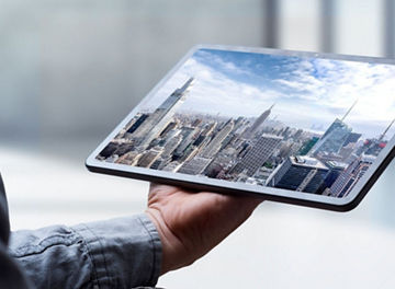 Tablet mit Skyline
