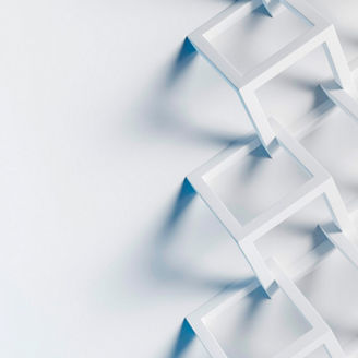 biele pospajane kocky