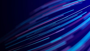 Abstraktes Bild mit blauen Linien