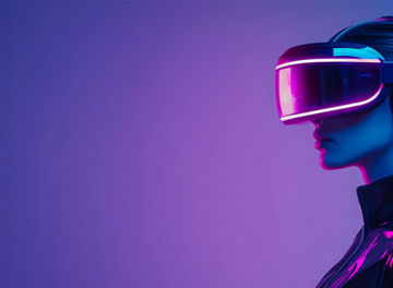 Woman wearing VR glasses