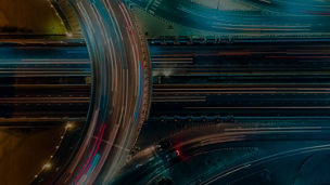 Top view of flyover intersection