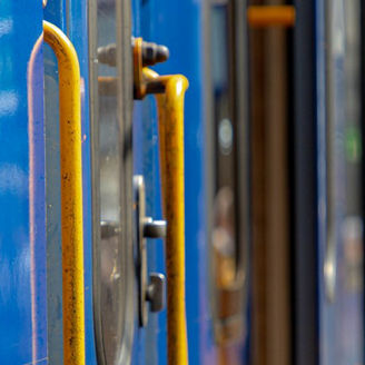 Trein op een station