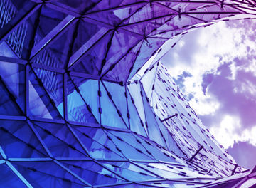 Tunnel farbige Scheiben