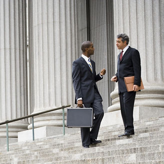 two men are talking