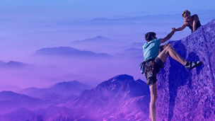 Two people hiking