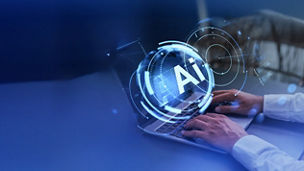 Business performance monitoring concept, businessman using smartphone Online survey filling out, digital form checklist, blue background.