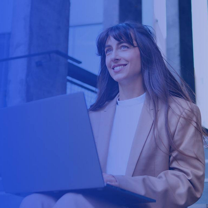 Woman with laptop