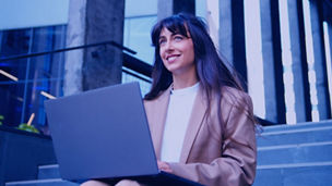 Woman with laptop