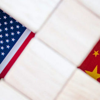 US- und China-Flagge