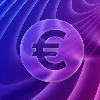 Eurosymbol violett